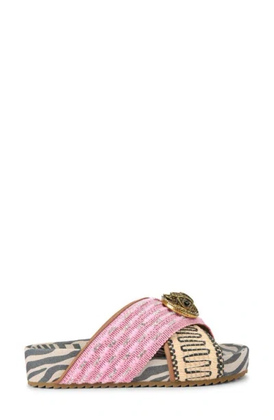 Kurt Geiger London Chelsea Cross Strap Flatform Sandal In Pink