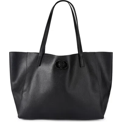 Kurt Geiger London Chelsea Drench Slouch Leather Shopper Bag In Black