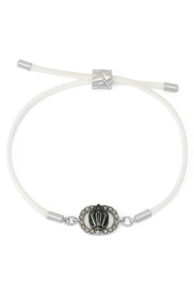 Kurt Geiger London Chelsea Eagle Adjustable Cord Bracelet In Neutral