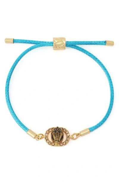 Kurt Geiger London Chelsea Eagle Adjustable Cord Bracelet In Orange