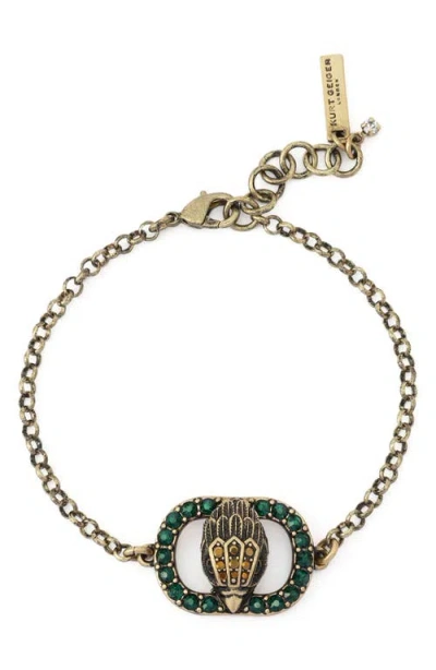 Kurt Geiger London Chelsea Eagle Head Bracelet In Gold