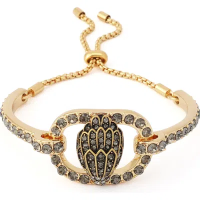 Kurt Geiger London Chelsea Eagle Head Slider Cuff Bracelet In Gold