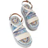 Kurt Geiger London Chelsea Flatform Sandal In Light/pastel Blue