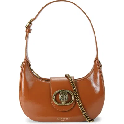 Kurt Geiger London Chelsea Leather Hobo Bag In Medium Brown