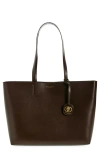 Kurt Geiger London Chelsea Leather Shopper Bag In Dark Brown
