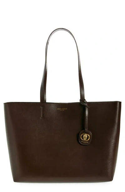 Kurt Geiger London Chelsea Leather Shopper Bag In Dark Brown