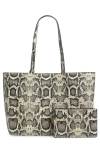 Kurt Geiger London Chelsea Leather Shopper Bag In Open White