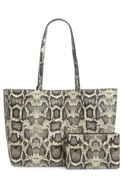 Kurt Geiger London Chelsea Leather Shopper Bag In Open White