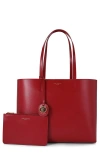 Kurt Geiger London Chelsea Leather Shopper Bag In Red