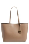 Kurt Geiger London Chelsea Leather Shopper Bag In Sand