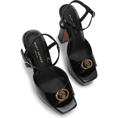 Kurt Geiger London Chelsea Platform Peep Toe Sandal In Black