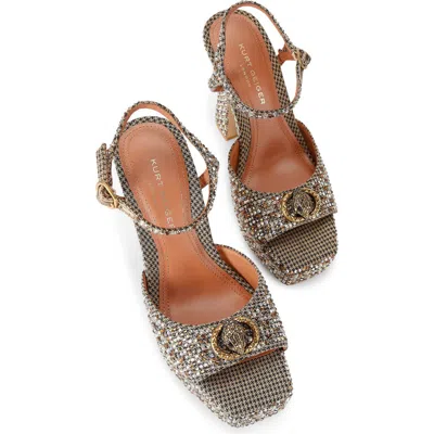 Kurt Geiger London Chelsea Platform Peep Toe Sandal In Open Beige