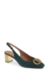 Kurt Geiger London Chelsea Slingback Pump In Green