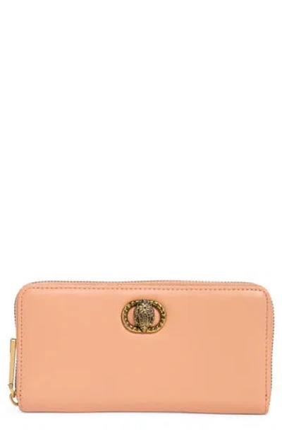 Kurt Geiger London Chelsea Zip Around Leather Wallet In Brown
