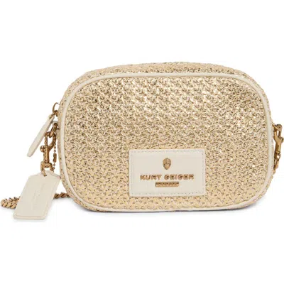 Kurt Geiger London Chiswick Faux Raffia Camera Bag In Brown