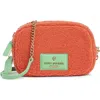 Kurt Geiger London Chiswick High Pile Fleece Camera Bag In Pink