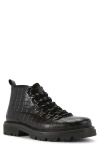 Kurt Geiger London Mens Brown Coniston Lace-up Embossed-leather Ankle Boots In Brown