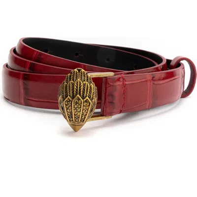 Kurt Geiger London Croc Embossed Leather Belt