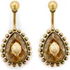 Kurt Geiger London Crystal Barbell Drop Earrings In Gold