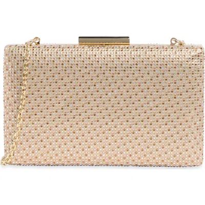 Kurt Geiger London Crystal Box Clutch In Gold