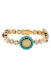 Kurt Geiger London Crystal Chain Bracelet In Gold Multi