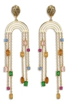 Kurt Geiger London Crystal Chain Chandelier Earrings