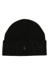 Kurt Geiger London Crystal Cuff Beanie In Black