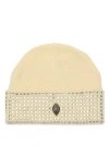 Kurt Geiger London Crystal Cuff Beanie In Nude