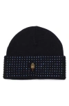 Kurt Geiger London Crystal Cuff Beanie In Plumage