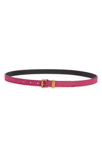 Kurt Geiger London Crystal Embellished Belt In Pink