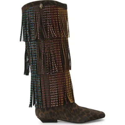 KURT GEIGER KURT GEIGER LONDON CRYSTAL EMBELLISHED FRINGE WESTERN BOOT
