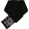 Kurt Geiger London Crystal Embellished Scarf In Black