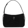 Kurt Geiger London Crystal Embellished Shoulder Bag In Black