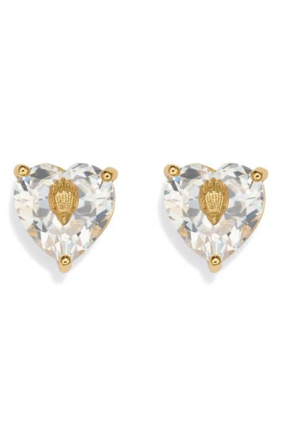 Kurt Geiger London Crystal Heart Stud Earrings