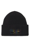 Kurt Geiger London Crystal Logo Beanie In Black