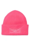 Kurt Geiger London Crystal Logo Beanie In Pink