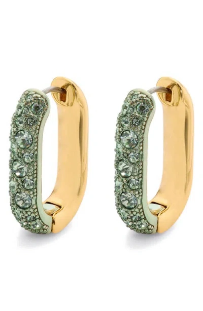 Kurt Geiger London Crystal Pavé Oval Hoop Earrings In Gold