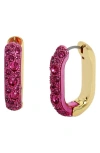 KURT GEIGER KURT GEIGER LONDON CRYSTAL PAVÉ OVAL HOOP EARRINGS