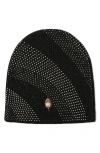 Kurt Geiger London Crystal Wave Monochrome Beanie In Brown