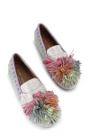 Kurt Geiger London Crytal Embellished Pompom Loafer In Silver Multi