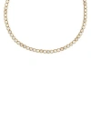 Kurt Geiger London Cubic Zirconia & Faux Pearl Collar Necklace In Pearl