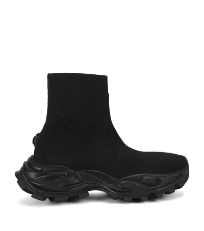 Kurt Geiger London Dalston Sock Runner Boots In Black