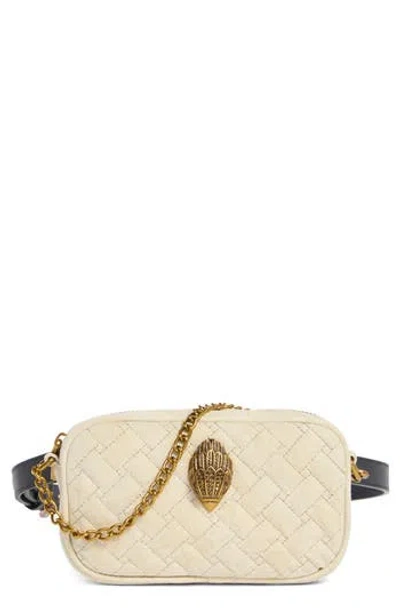 Kurt Geiger London Denim Belt Bag In Gray