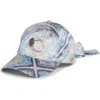Kurt Geiger London Denim Paisley Tieback Baseball Cap In Blue