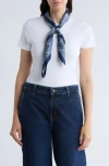 Kurt Geiger London Denim Print Large Square Silk Scarf