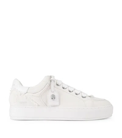 Kurt Geiger London Denim Southbank Tag Sneakers In White