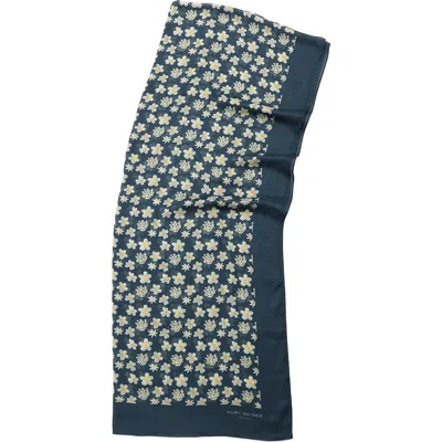 Kurt Geiger London Ditzy Floral Oblong Scarf In Blue