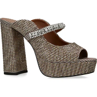 Kurt Geiger London Duke Peep Toe Platform Sandal In Beige