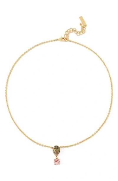 Kurt Geiger London Eagle Gemstone Short Pendant Necklace In Multi