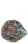 Kurt Geiger London Eagle Head Clutch In Open Brown